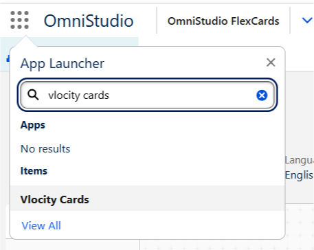Access Vlocity Cards
