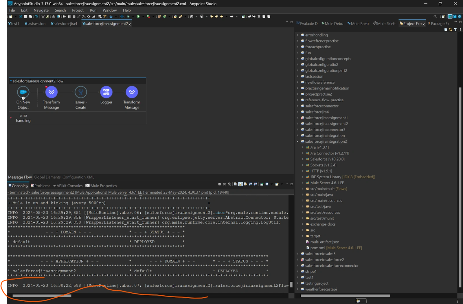 Add loger in the flow and run the flow