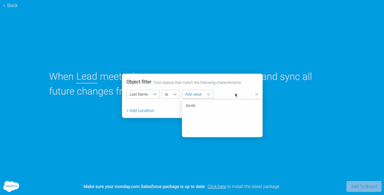 Add multiple conditions and filter