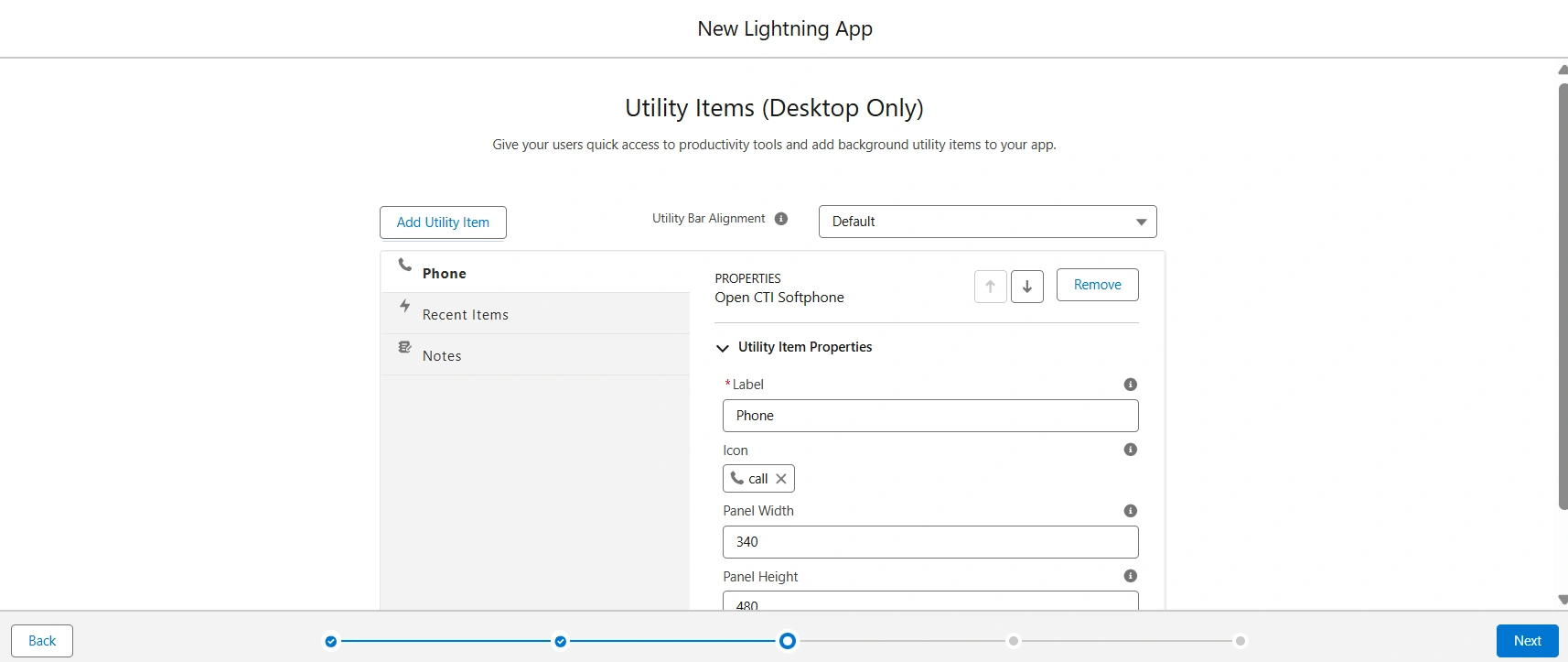 Add the required utility items according to the business requirements
