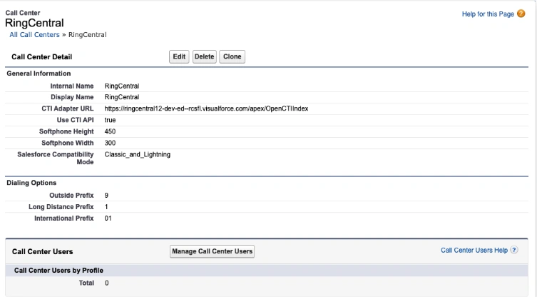 The call center will be successfully created