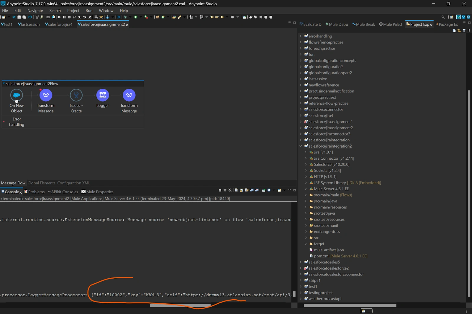 Check for log successful or fail
