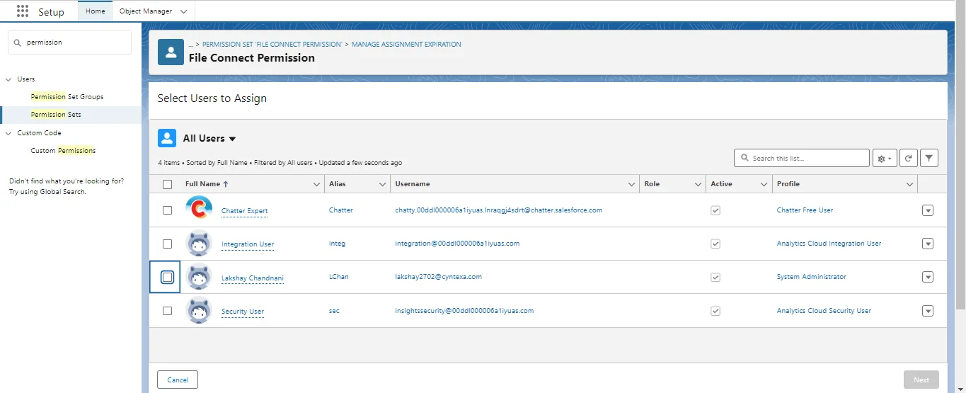 Find your assignment then click on next