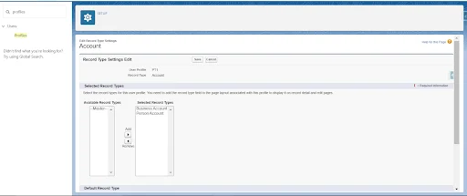 Configure the System Administrator profile