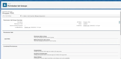 Create a shopper permission set group