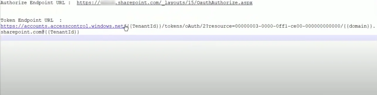 Create the authorize endpoint url