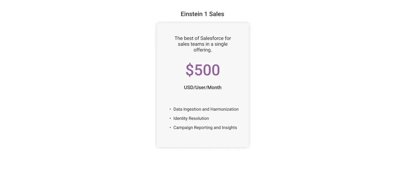Data Cloud for Sales Cloud Cost light