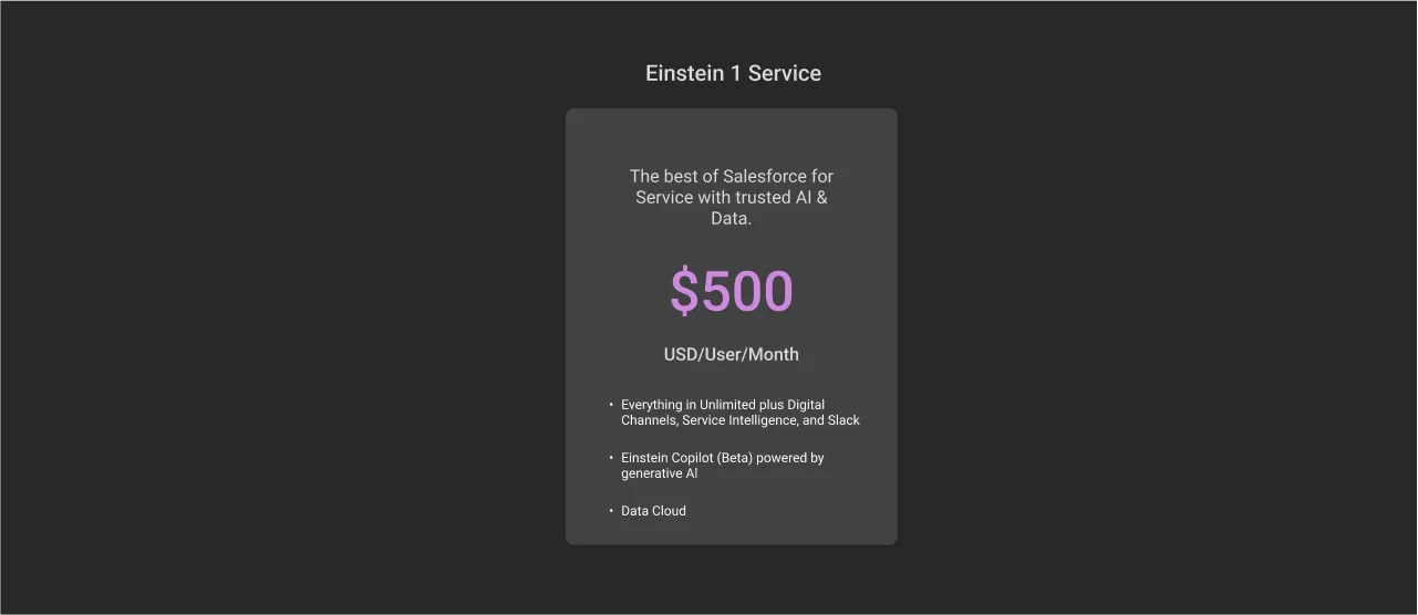 Data Cloud for Service Cloud Cost dark