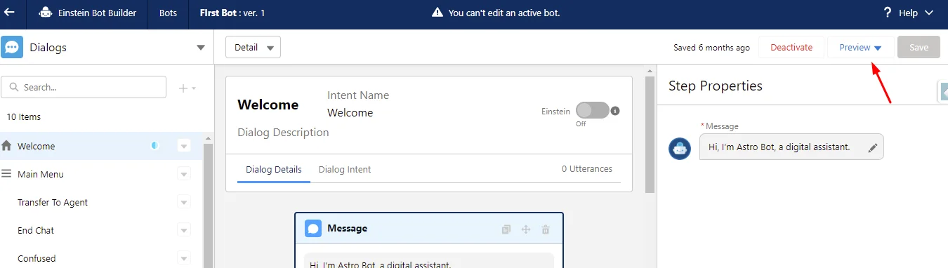 Einstein Chatbot Implementation Guide - Step 11a