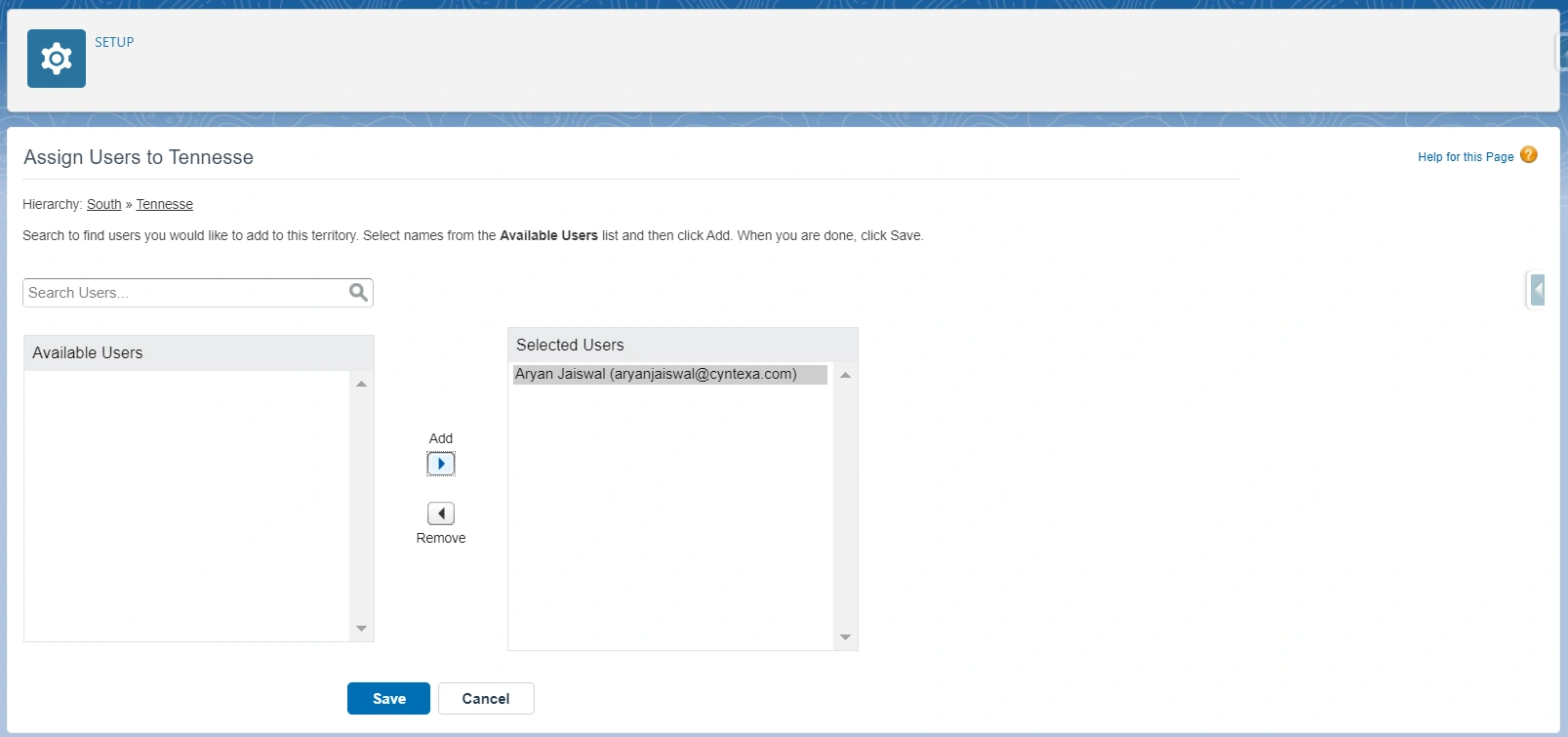 Go To Assigned User And Click Manage User Button