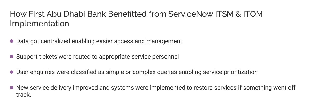 How First Abu Dhabi Bank Benefitted from ServiceNow ITSM & ITOM Implementation