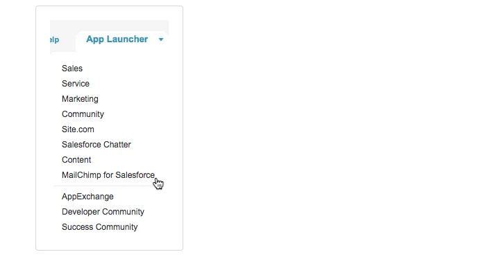 install mailchimp app from appexchange
