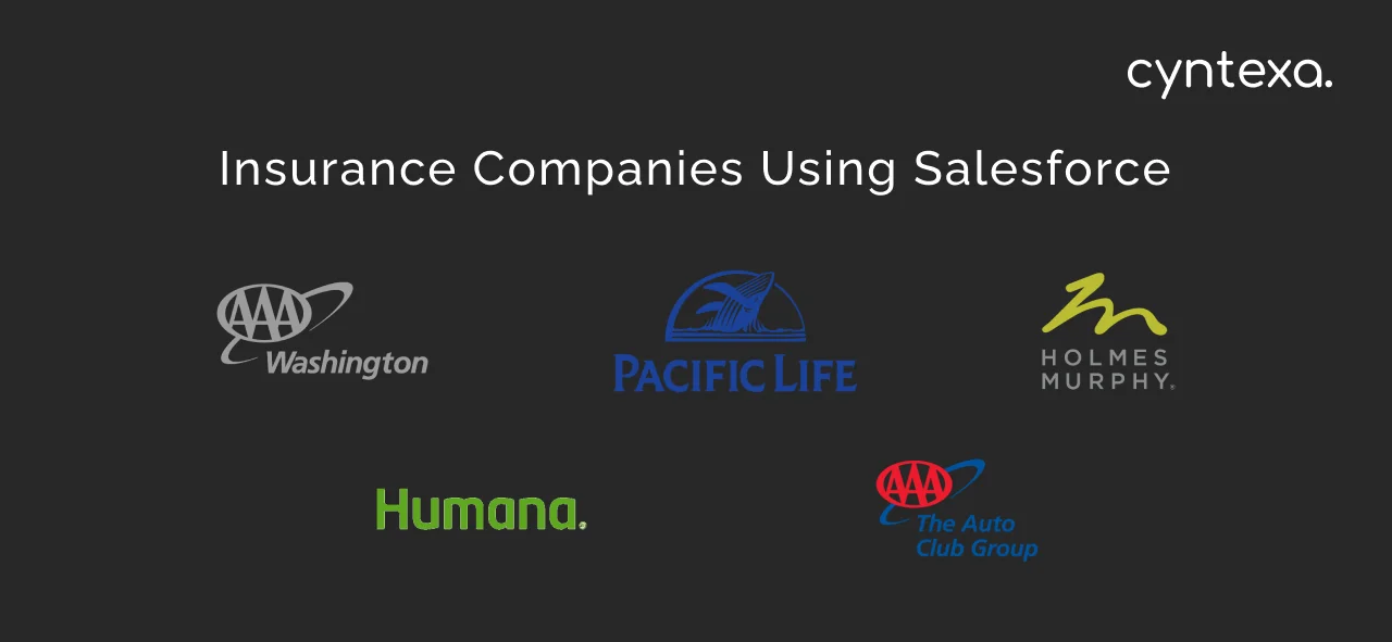 insurance companies using Salesforce dark mode image