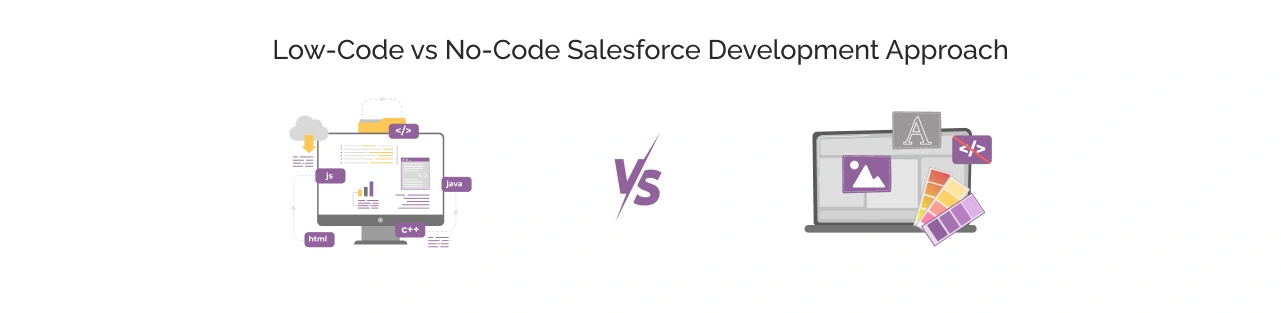 Featuring Salesforce Low-code vs No-code Development Approach Light Img