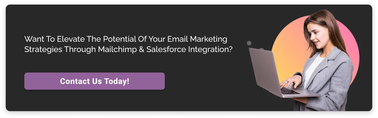 mailchimp salesforce integration cta dark