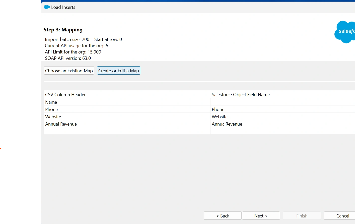 Map the fields with CSV headers by drag and drop.