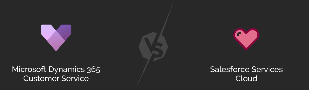 Microsoft Dynamics 365 Customer Service vs Salesforce Service Cloud dark