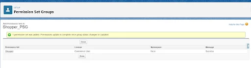 Permission Set Groups page