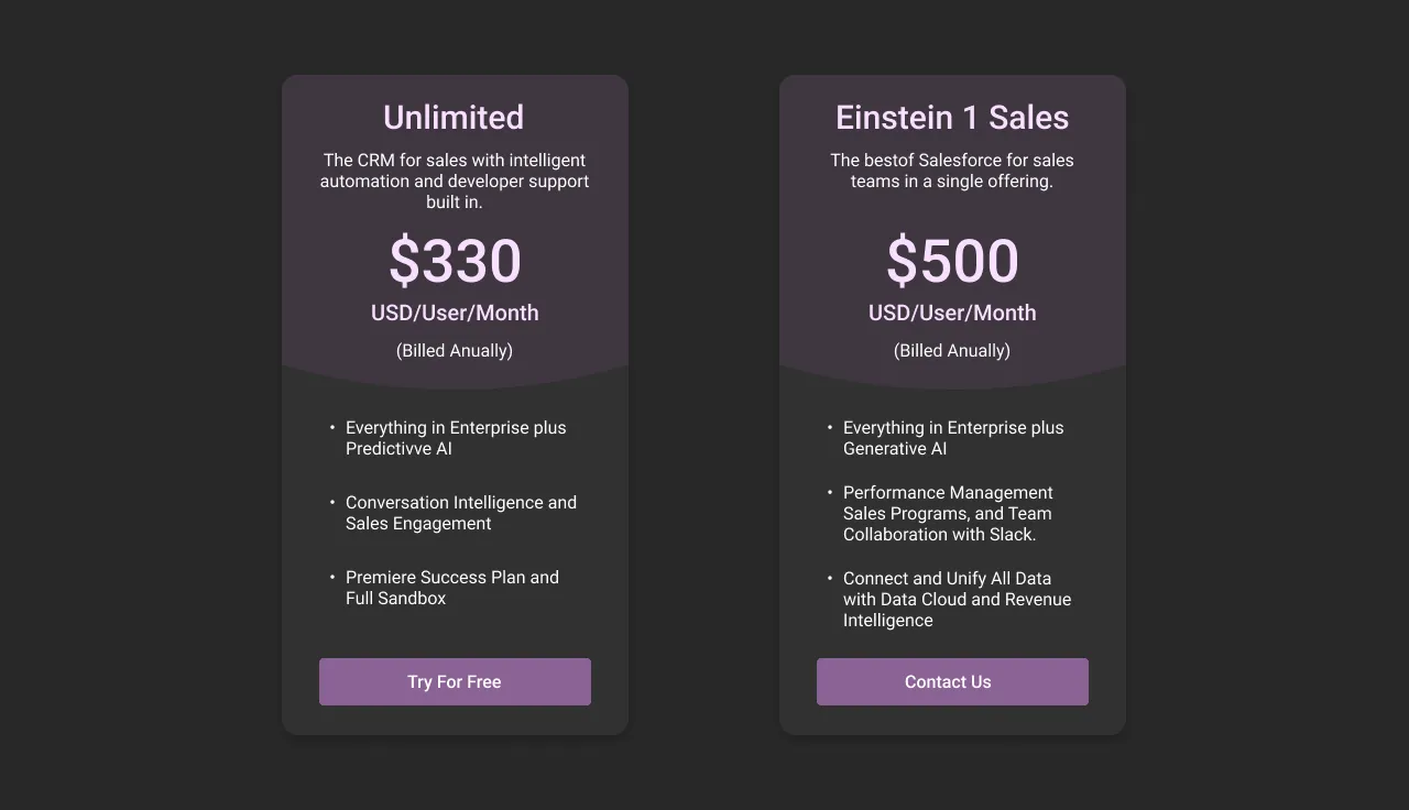 sales cloud pricing 2 dark