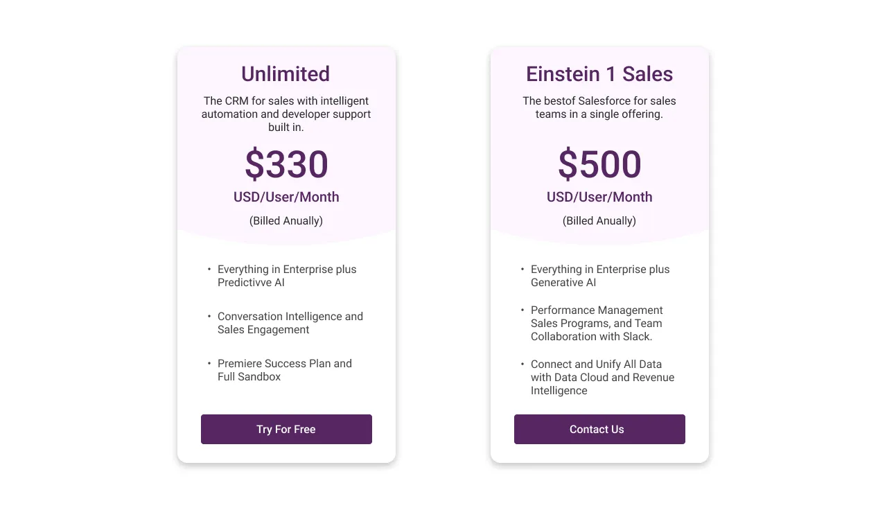 sales cloud pricing 2 light