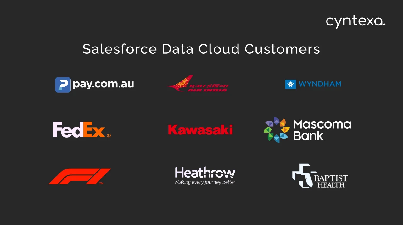 Salesforce data cloud customers dark mode image