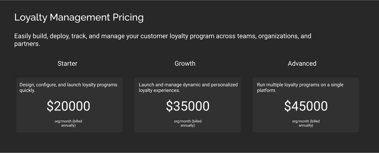salesforce loyalty management pricing dark