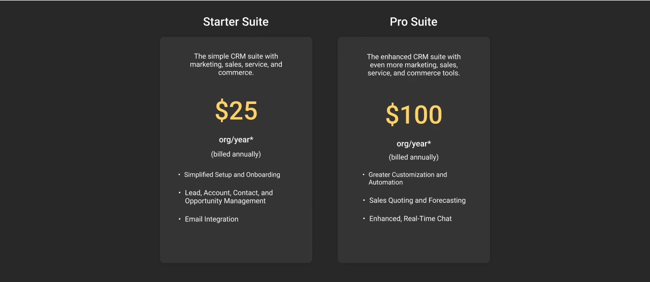 Salesforce Sales Cloud Pricing dark