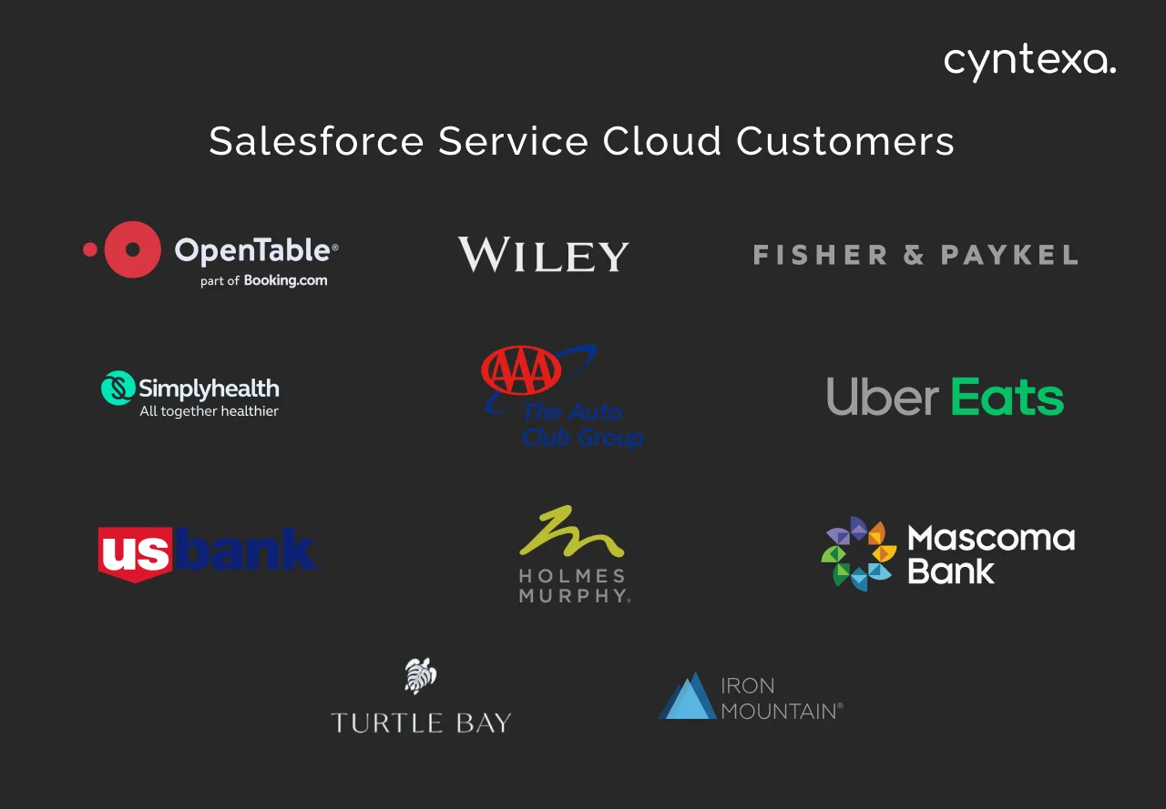 Salesforce service cloud customers dark mode image