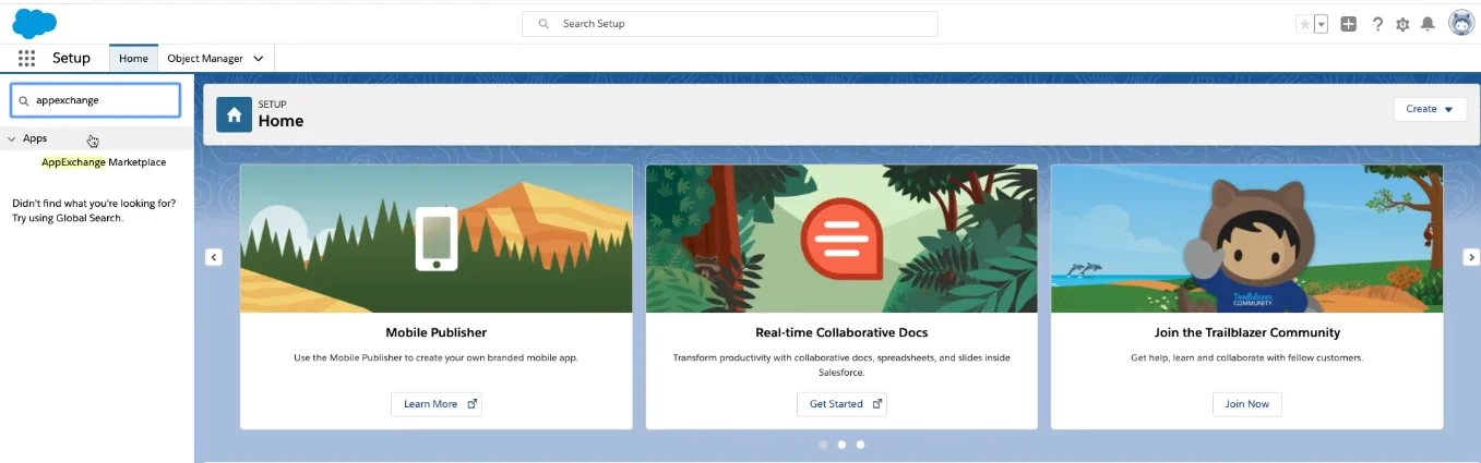 search appExchange marketplace