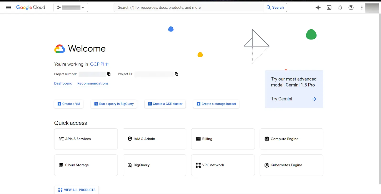 Step 1: Create a new project, enter the name, and configure with relevant settings