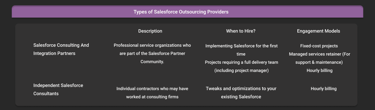 types of salesforce outsourcing providers dark