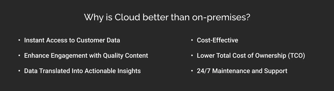 why is cloud better than on premises dark