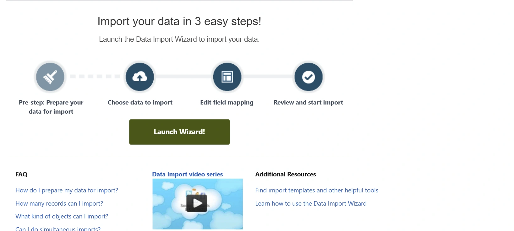 You have to scroll down and click on Launch Wizard